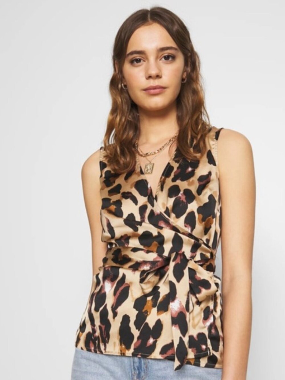 NEVER FULL DRESSED Wrap Top in Leopard Sz US 6/UK 10 - NWT!! - Picture 8 of 11